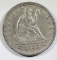 1853 ARROWS & RAYS SEATED QUARTER, AU+