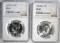 2-1965 SMS KENNEDY HALF DOLLARS, NGC-MS 66