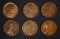 6 1922-D LINCOLN CENTS  NICE  VG-F-VF COINS