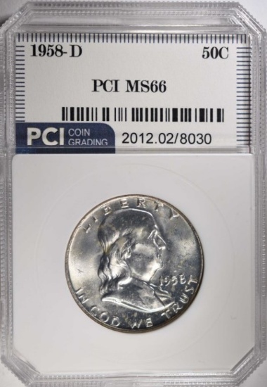 1958-D FRANKLIN HALF DOLLAR PCI SUPERB