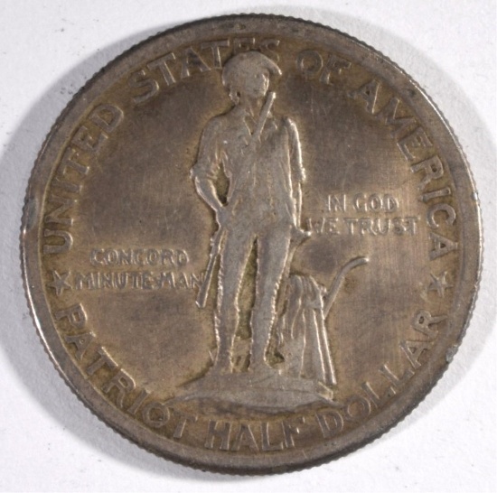 1925 LEXINGTON-CONCORD COMMEMORATIVE HALF DOLLAR