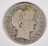 1893-S BARBER HALF DOLLAR  GOOD