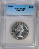 1957 CANADA HALF DOLLAR ICG PL-66