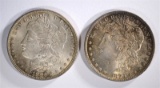 1879 WITH COLOR &1896 MORGAN SILVER DOLLARS