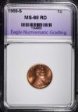 1969-S LINCOLN CENT ENG SUPERB GEM+ BU