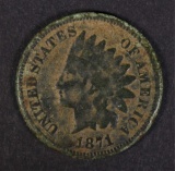 1871 INDIAN HEAD CENT, GOOD corroded