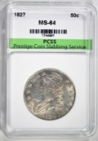 1827 CAPPED BUST HALF DOLLAR, PCSS CH/GEM BU