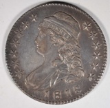 1818/7 CAPPED BUST HALF DOLLAR  AU