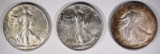 3 - 1944-S WALKING LIBERTY HALF DOLLARS