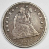 1877 SEATED LIBERTY QUARTER VF