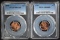 (2) 1995 LINCOLN CENTS, PCGS MS-67 RD & MS-66 RD