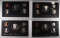 1995, 2-1997, 1998 U.S. SILVER PROOF SETS