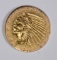 1910 $2.50 INDIAN GOLD, AU/UNC