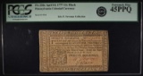 1777 12 SHILLINGS PENNSYLVANIA COLONIAL CURRENCY