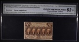 1862 25 CENT FRACTIONAL CURRENCY FIRST ISSUE