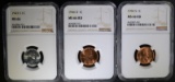 NGC GRADED: 1943-S MS 66, 46-D & 54-S MS 66 RD