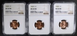 3 - 1968-S LINCOLN CENTS NGC MS66 RD