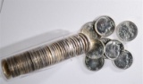 BU ROLL OF MIXED DATE SILVER DIMES 1964 & EARLIER