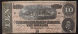 1864 CONFED. STATES OF AMERICA $10 NOTE #88696