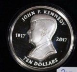 2017 2oz SILVER JFK PROOF ULTRA HIGH RELIEF COIN