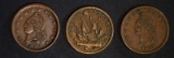 3-PATRIOTIC CIVIL WAR TOKENS