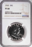 1963 FRANKLIN HALF DOLLAR, NGC PF-68