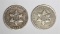 1852 & 1853 3-CENT SILVERS VF