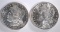 1883 & 1886 MORGAN SILVER DOLLARS, CH BU