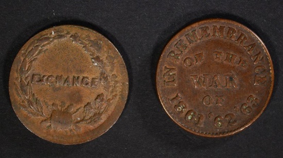 2-CIVIL WAR TOKENS