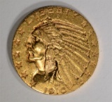 1910-S $5.00 GOLD INDIAN CH BU+