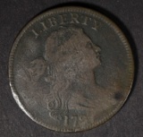 1797 DRAPED BUST LARGE CENT  FINE