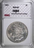 1892 MORGAN DOLLAR RNG CH BU