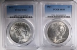 2 PCGS PEACE DOLLARS: 1923 MS62 &