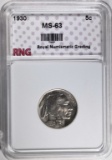 1930 BUFFALO NICKEL RNG CH BU