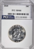 1959 FRANKLIN HALF DOLLAR PCI SUPERB