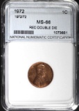 1972/72 DOUBLE DIE LINCOLN CENT, NNC SUPERB GEM RD