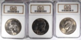 3 - 1977 IKE DOLLARS NGC MS65