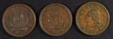 3-PATRIOTIC CIVIL WAR TOKENS