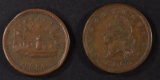 2-DIFFERENT CIVIL WAR TOKENS