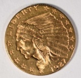 1927 $2.5 GOLD INDIAN CH BU