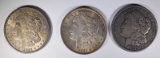 1921 P, D & S MORGAN DOLLARS