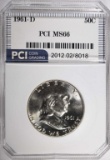 1961-D FRANKLIN HALF DOLLAR PCI SUPERB