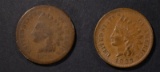 1878 GOOD & 1883 AU INDIAN CENTS