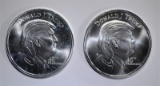 2 - DONALD J TRUMP PRESIDENTIAL .999 SILVER ROUNDS