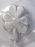 3 oz .999 POURED SILVER SHAMROCK