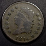 1814 CLASSIC HEAD LARGE CENT, FINE