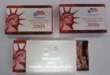 2005, 2006 & 2007 Silver Proof Sets