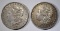 1879 & 1879-S MORGAN DOLLARS, XF