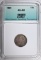 1835 BUST DIME, EMGC AU/BU TONING