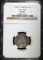 1758/7 GREAT BRITAIN 6 PENCE, NGC VF 20 RARE